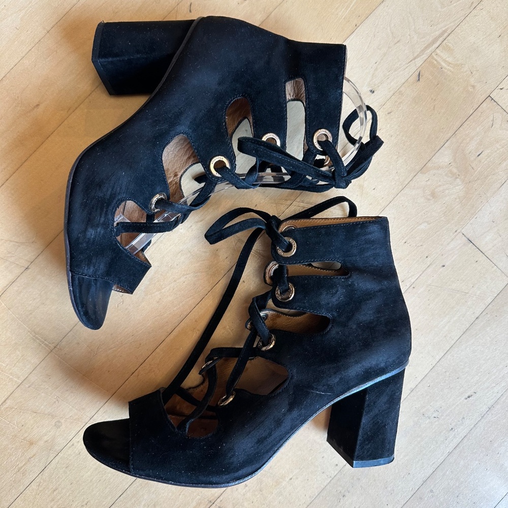 Coach Priscilla Lux Suede Lace Up sandal, 6.5   GD1156 - Picture 4 of 7